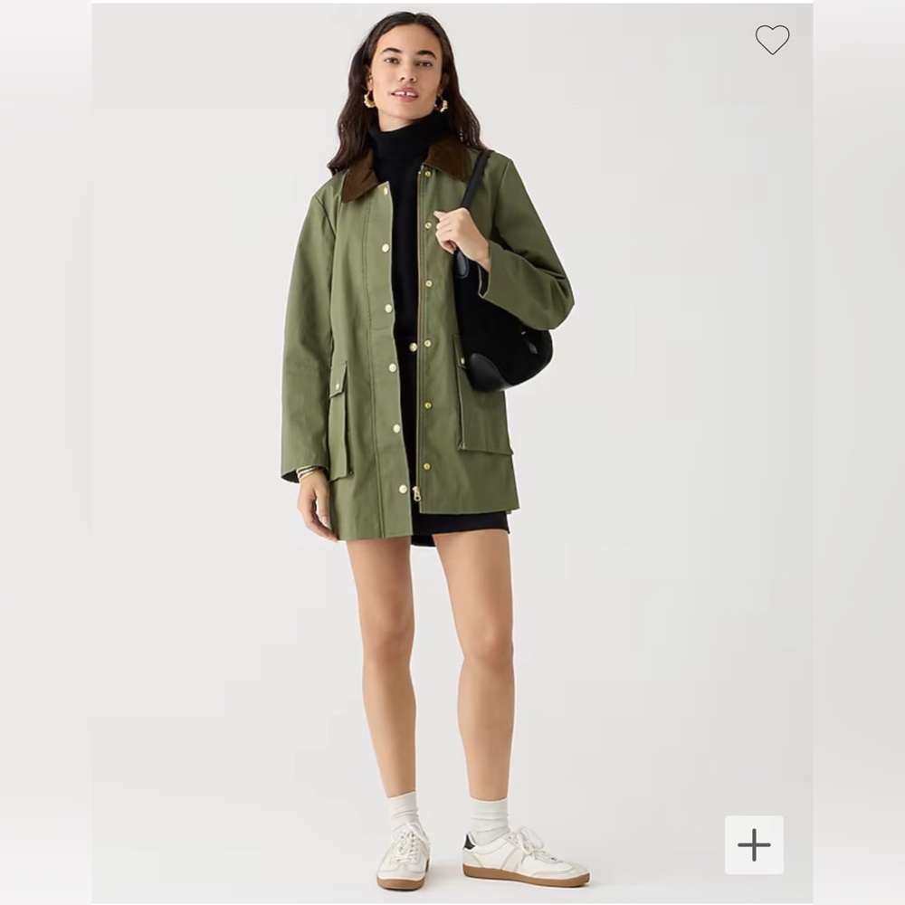 NWT J.Crew Waxed Cotton Twill Barn Jacket
